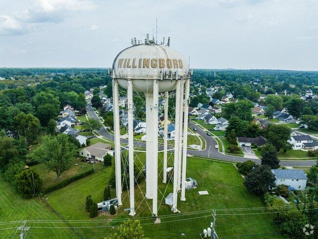 The iconic Willingboro water tower stands as a recognizable landmark in the township.