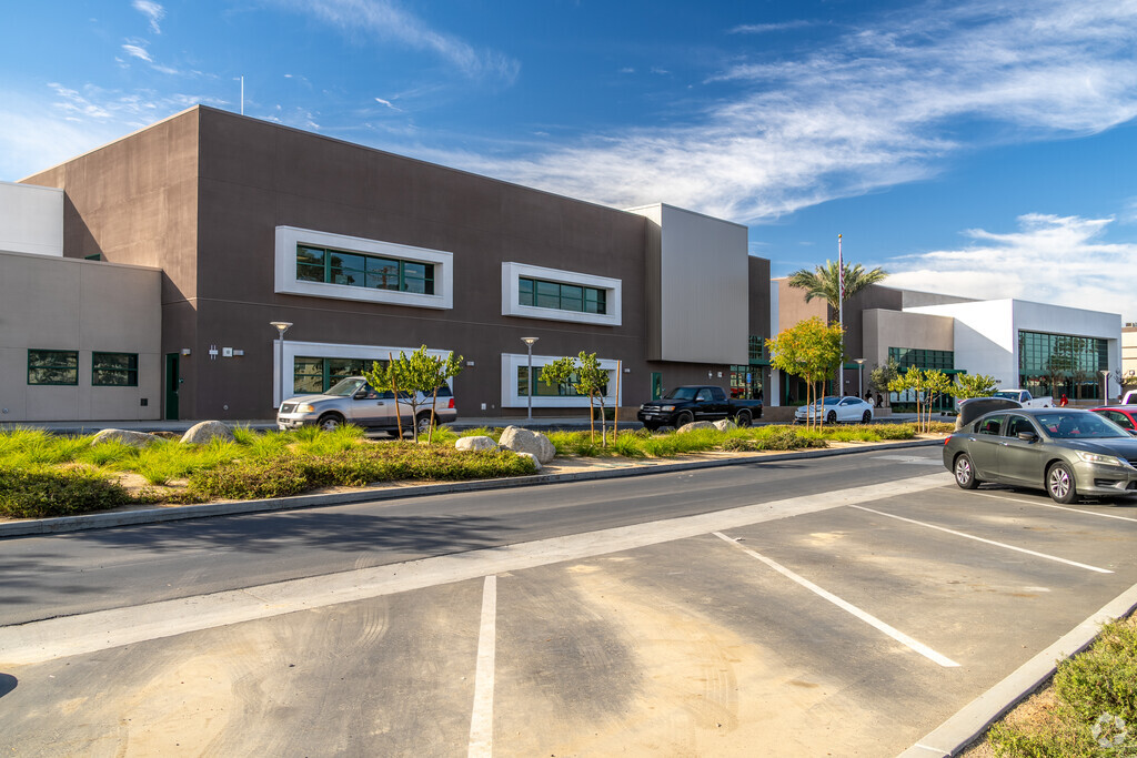 Step into Perris High School through its inviting entrance.
