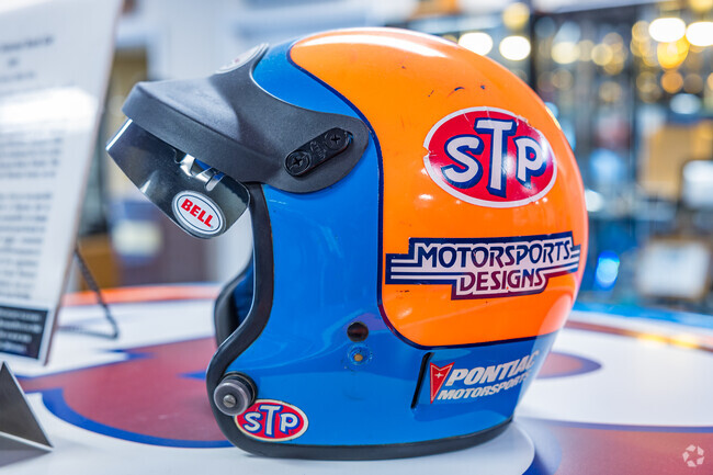 Richard Petty's iconic STP helmet is showcased in Old Randleman.
