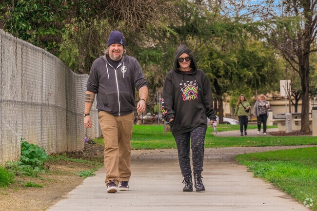 Garin Ranch has trails and walkable streets.