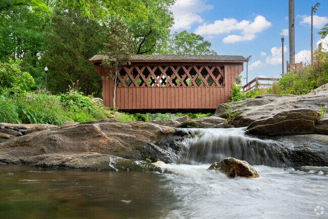 The Salem Shotwell covered bridge is a unique landmark in Ward Heights and offers a nice view of the creek that runs beneath.