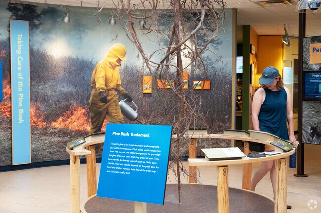 In the Pine Bush Preserve you can find a welcome center and learn about preserve management.