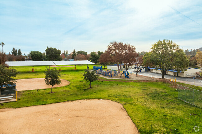Fred Ekstrand Elementary School has great fields for students to stay active.