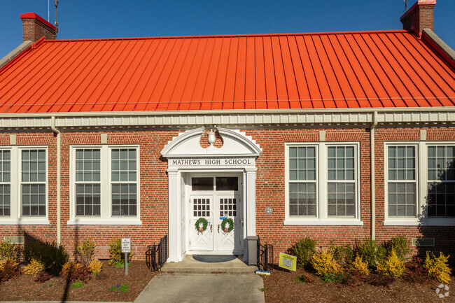 57% of students are at least proficient in math at Mathews High School.