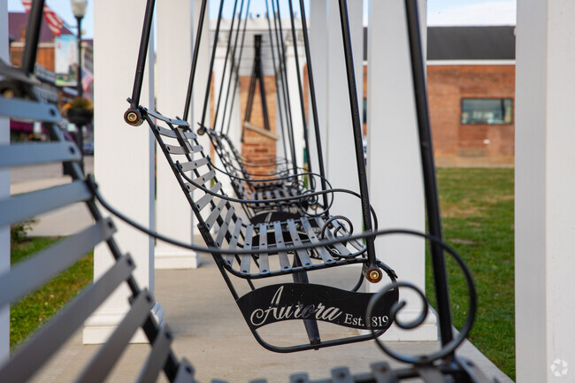 Local artists made the towncenter very welcoming in Aurora neighborhood representing the history