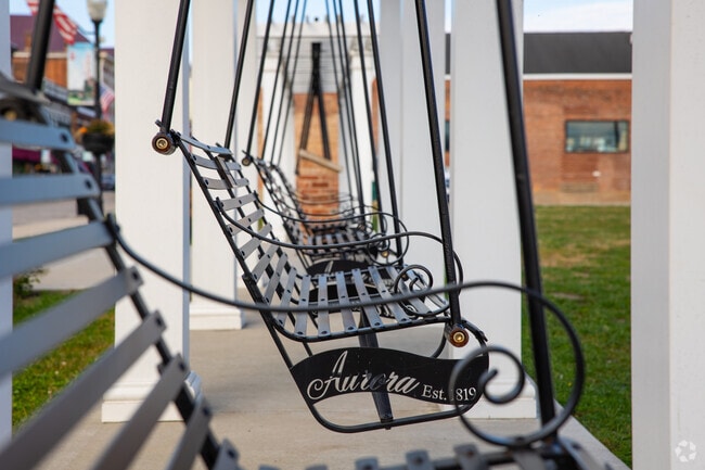 Local artists made the towncenter very welcoming in Aurora neighborhood representing the history