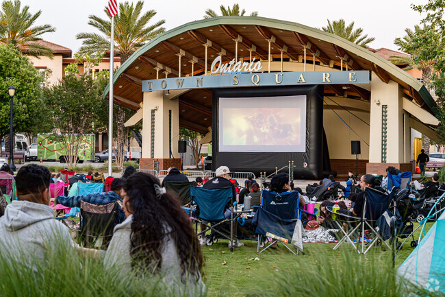 Movies in the Park happens every Friday evening at Ontario Town Square in Downtown Ontario.
