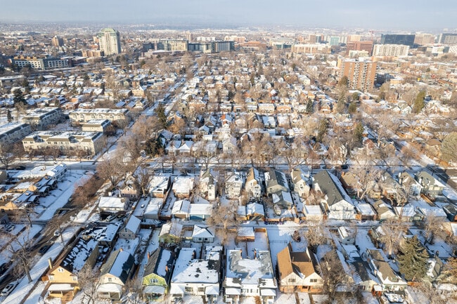 A variety of homes can be found in the Alamo Placita neighborhood outside downtown Denver.