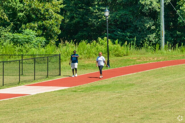 Chase Maddox Park in Locust Grove is a great place to take an afternoon walk on the paved trail.