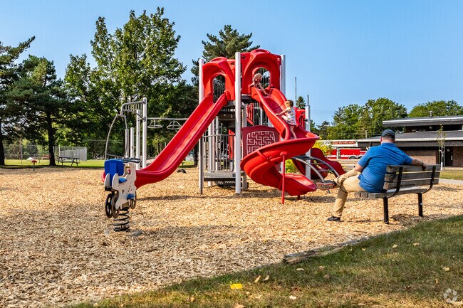 Firemans Park has a nice playground that the kids love to climb around on after school.