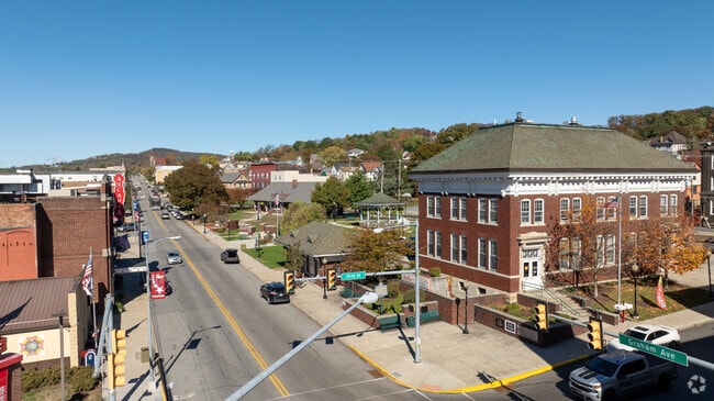 Main Street in Windber features historic storefronts.