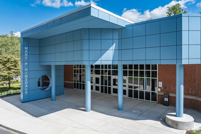 This is the main entrance to Hinsdale Elementary School.