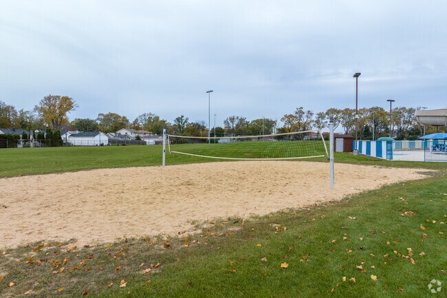 The sand volleyball pit at Gouin Park is a great way to spend an afternoon.