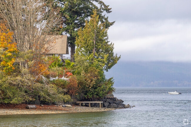 Coastal living on the edge of Hood Canal is common for Seabeck residents—where evergreens meet the tide.