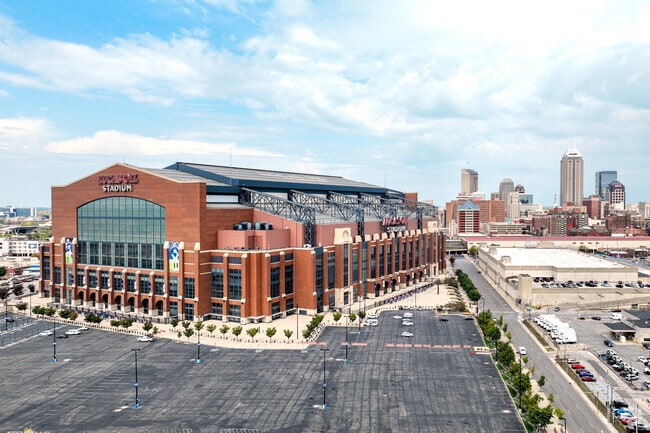 Lucas Oil Stadium in home to the Colts located near the Old Southside neighborhood.