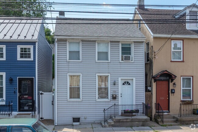 Tightly packed single-family homes with colonial influences are found in Chestnut Hill.