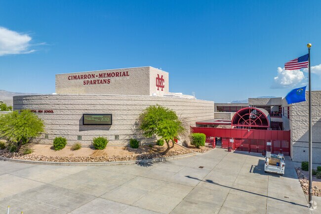 Cimarron Memorial High School is a Clark County public school in the Desert Shores area.