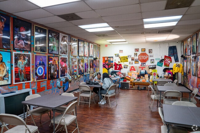 You'll find many symbolisms and art representing black culture while dining at The Bando.