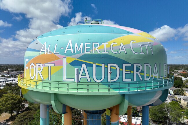 The Fort Lauderdale water tower is located in Progresso Village.
