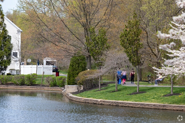 Locals can walk with their friends at West Lake park in Robbinsville.