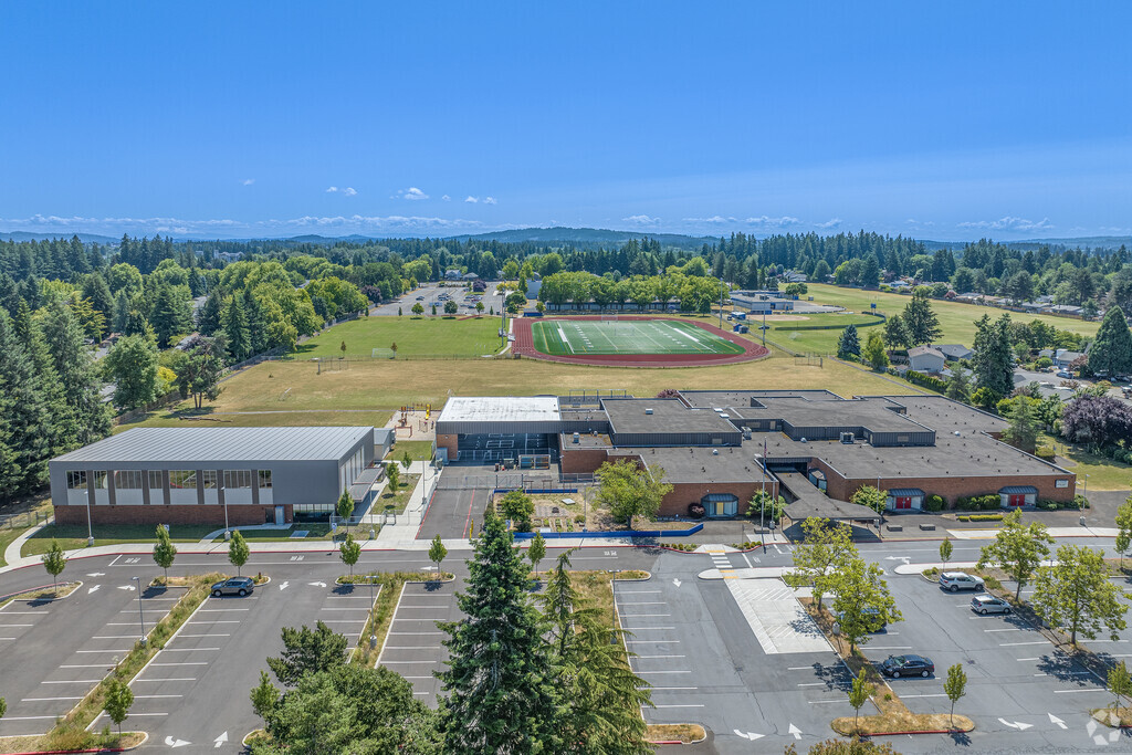 An overview of Minter Brown Elementary School in Hillsboro, Oregon.