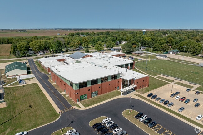 The beautiful campus of Meridian High School includes modern amenities for students.