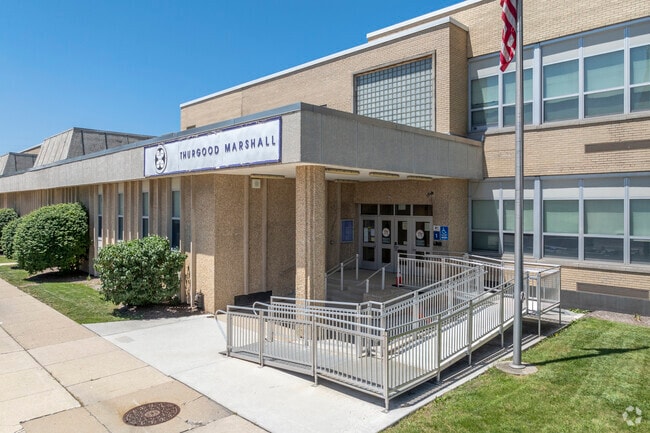 Thurgood Marshall Elementary School has 258 students.