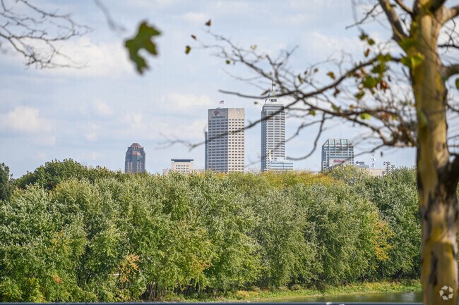 Premium views of Downtown Indianapolis are readily available to residents of Stringtown.