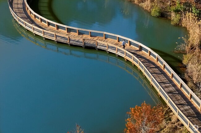 Southeast Park has a wooden boardwalk for residents in The Hamptons.