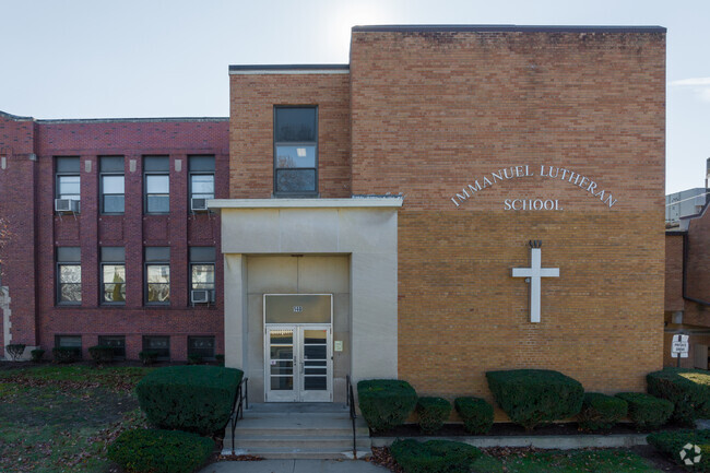 Immanuel Lutheran School features a block-like architectural design.