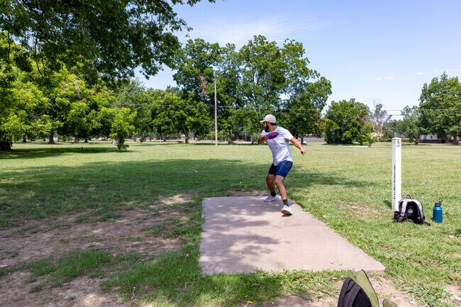 There is a disc golf course that runs through the middle of Clarland Acres.