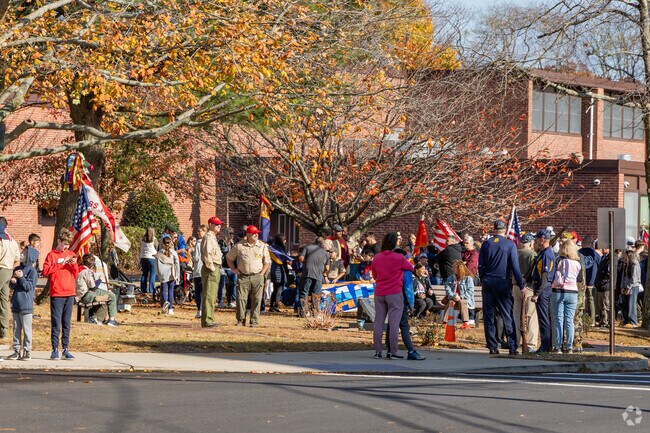 The annual Veterans Day Parade is held in Kings Park.