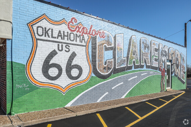 Murals throughout Claremore celebrate it's history and the history of Route 66.