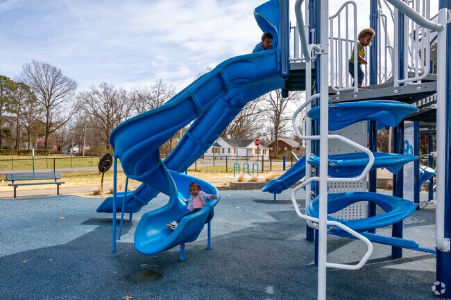 The slide at David Carnes Park in Memphis is a wild ride for kids young and old.