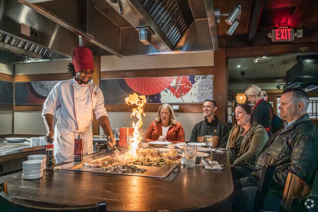 Benihana is the place for delicious hibachi meals and entertaining chefs.