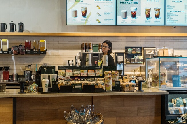 Crafting the perfect brew at your neighborhood Starbucks near El Sereno Corte.