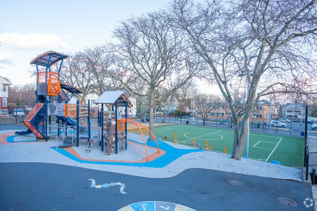 There's a newer playground and turf field at the Winter Hill Community School.