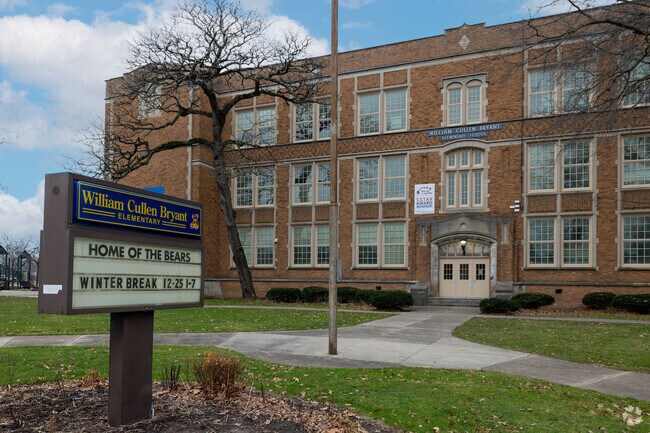 William C Bryant Elementary School's name adorns, a beacon for learning and growth.