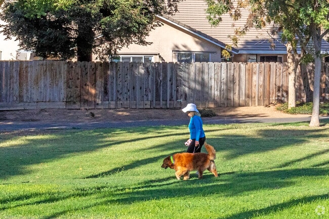 Take the dog for a walk along the many paths that wind through North Merced.