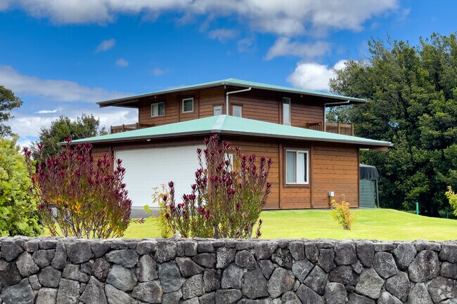 Unique homes dot the landscape in the town of Volcano.