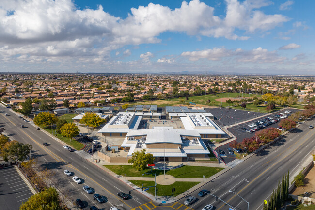 Liberty Elementary School offers a sprawling campus when viewed from above.