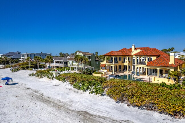 Redington Beach is lined with multi-million dollar mansions.