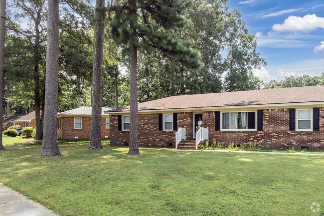 Single story brick homes give residents in Western Branch affordable homes in a lavish community.
