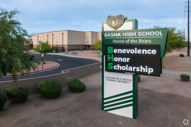 Basha High School, home of the Bears, sits just north of the Sun Groves neighborhood.