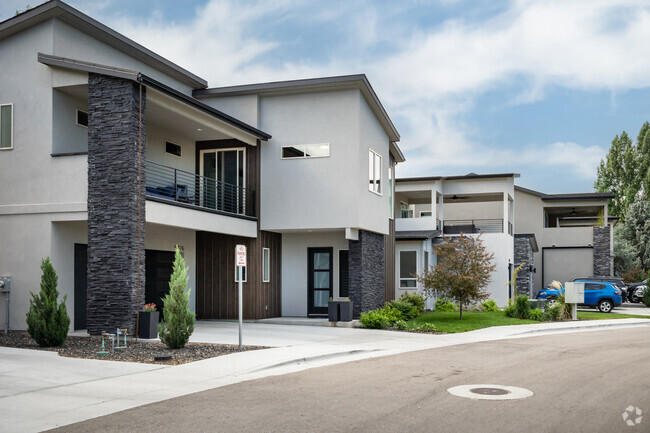 Modern townhouses appear in and around Central Foothills.