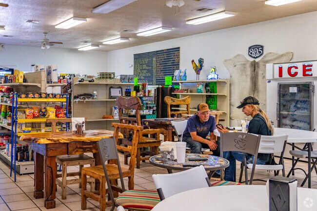 Locals can also head to Miss Robins to pick up a sandwich or pizza; the deli is located in a general store that also sells fresh produce, local beef and animal feed.