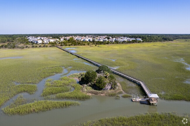 Oyster Point in Mount Pleasant has an impressive community dock for fishing.