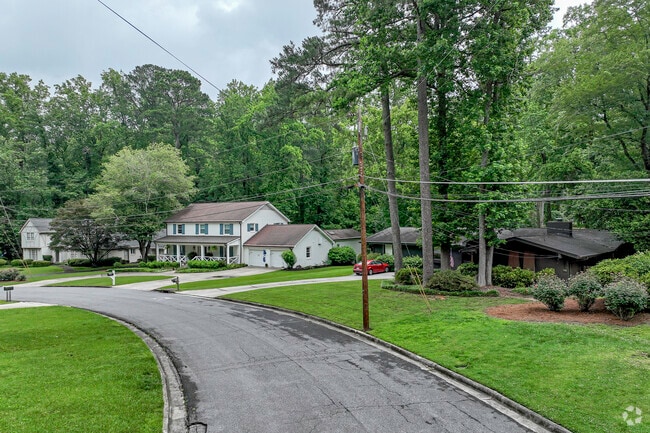 In the Riverside neighborhood you can find many different styles of homes on the same street.