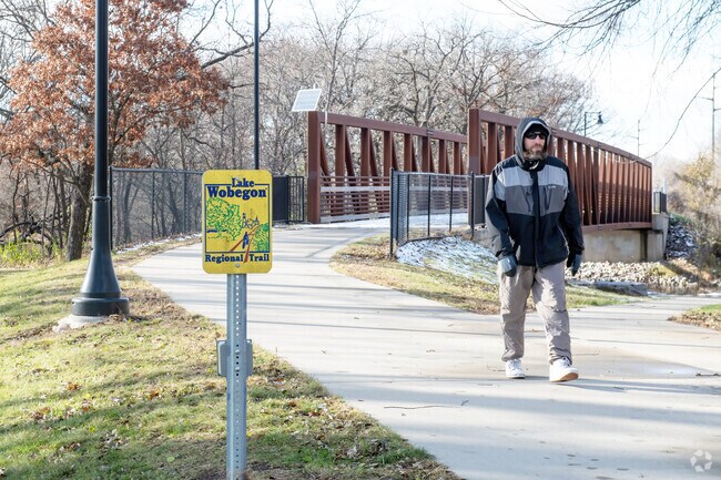 Starting in Waite Park and running 65 miles west, the Lake Wobegon Regional Trail is a paved hike-and-bike pathway.