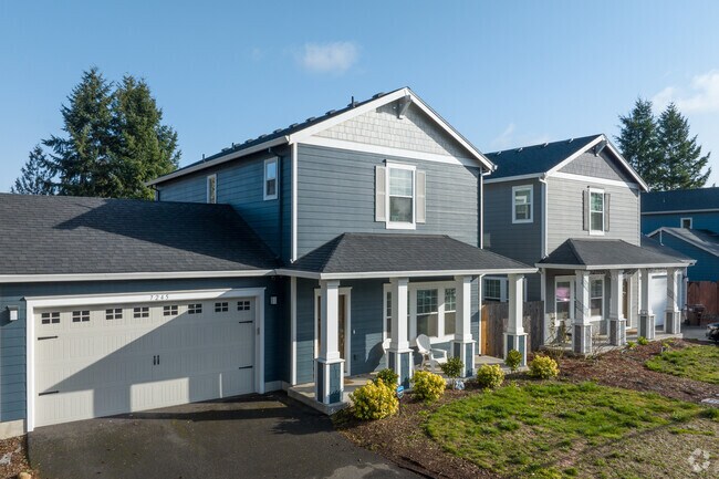 Modern new traditional homes can be found scattered in the area.